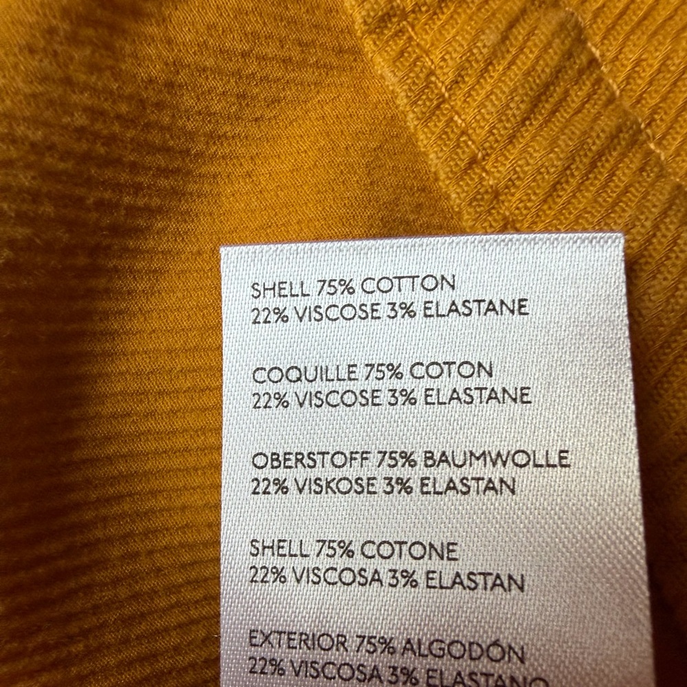 Anthropologie Nora Flounce-Sleeved Trucker Jacket Mustard Yellow M Bell Sleeve - Picture 10 of 10